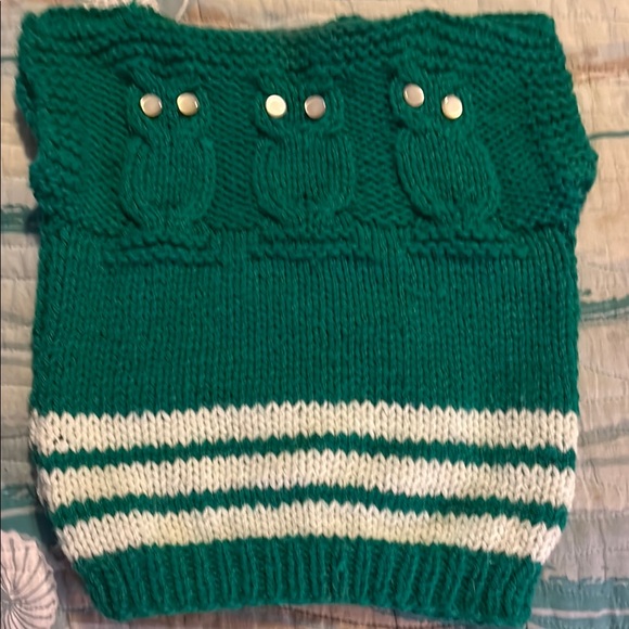 Green Knit Owl Sweater Vest - Picture 5 of 5